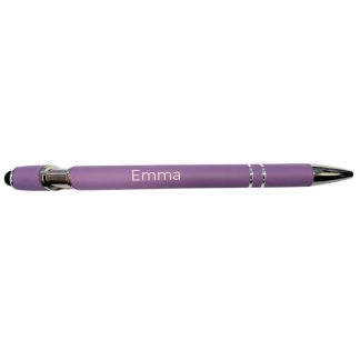 Lila penna med gravyr Emma